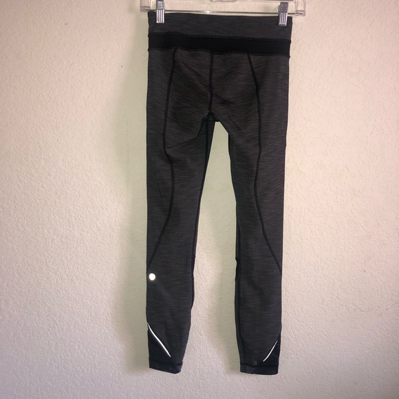 Lululemon Inspire Tight II 25” Heathered Black 2 - Picture 5 of 6